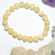 Calcite Bracelet: Energy Amplifier - Round Beads 8mm Love Rocks Bracelet